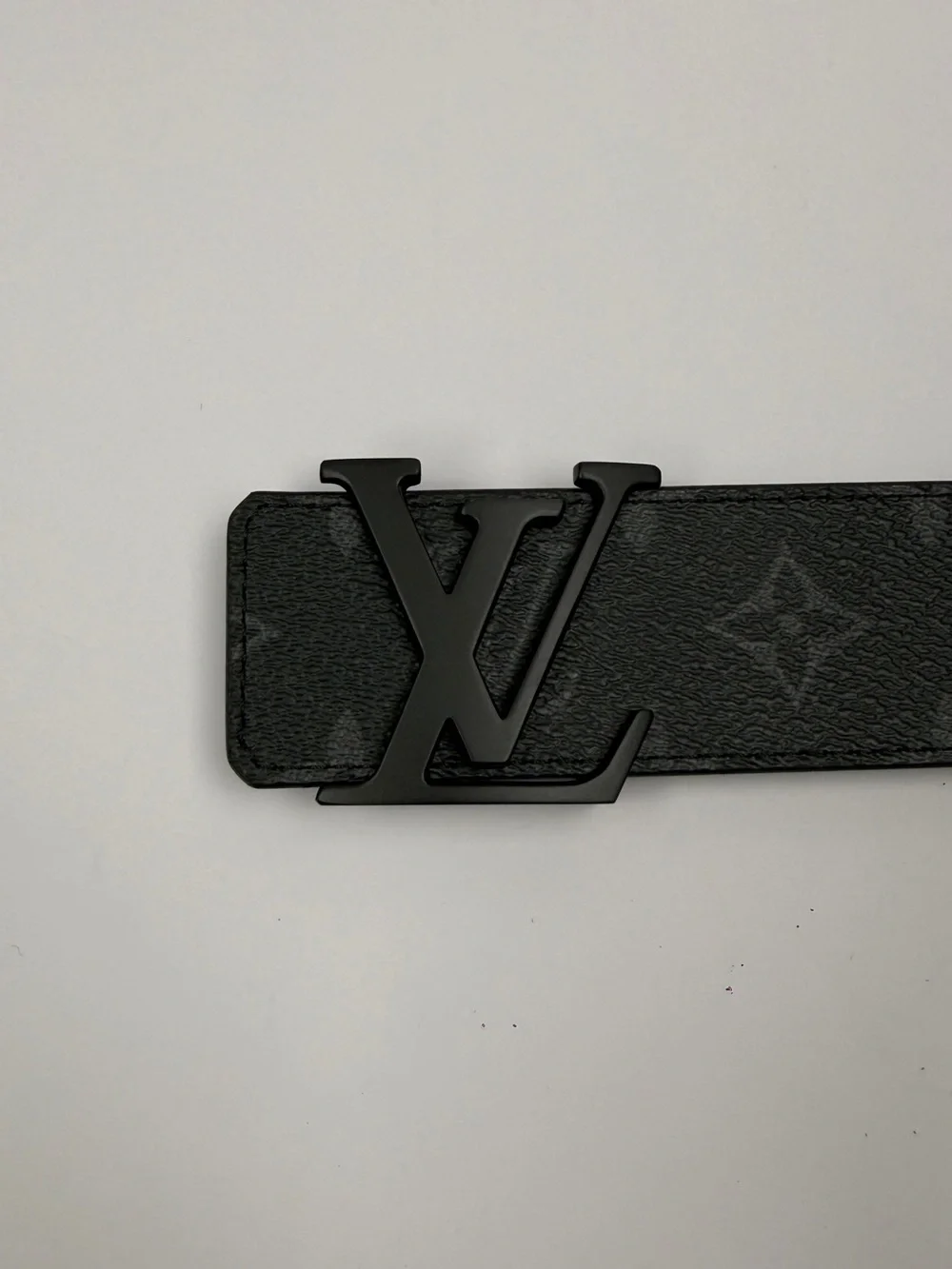 Louis Vuitton Black Monogram LV Buckle Men's Belt